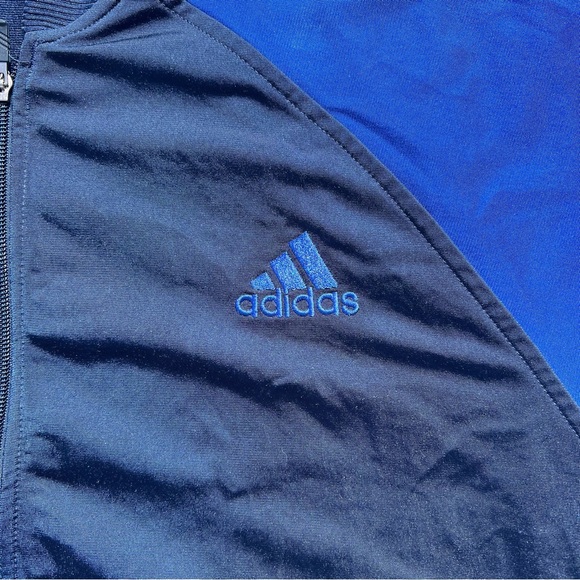 Adidas Blue Striped Embroidered Track Jacket - Picture 5 of 7